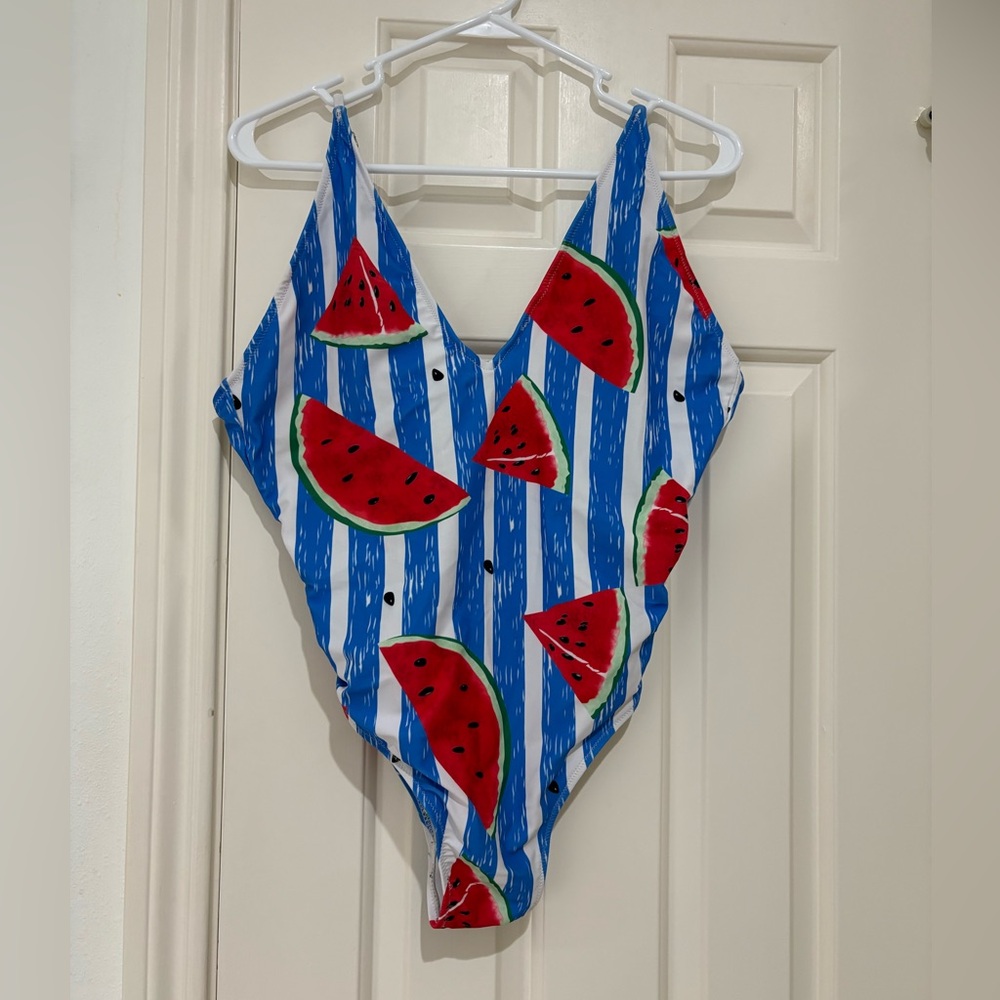 Watermelon Print One-Piece Swimsuit